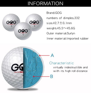 2pcs Superior Grade Golf Balls